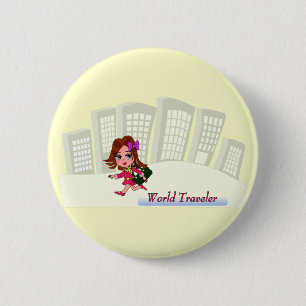 Weltreisend-Knopf Button