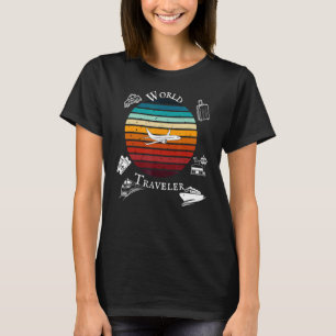 Weltreisende mit Sunset Jet Cruis T-Shirt