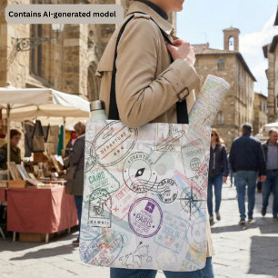 Weltreisende Passport Stempel: Vintage-Abenteuer