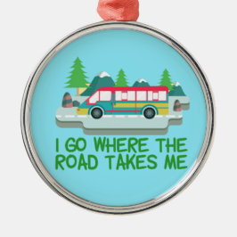 Weltreisende RV Camper Road Trip Urlaub Ornament Aus Metall