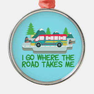Weltreisende RV Camper Road Trip Urlaub Ornament Aus Metall