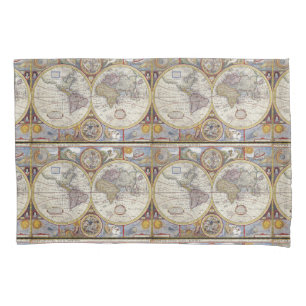 Weltreisende Vintage Karte Thunder_Cove Kissenbezug