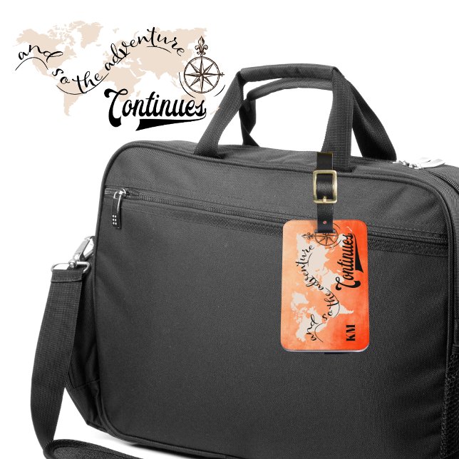 Weltreisender-Monogramm Gepäckanhänger (Von Creator hochgeladen)