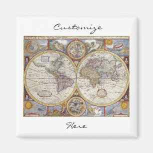 Weltreisender Vintage-Karte Thunder_Cove Magnet