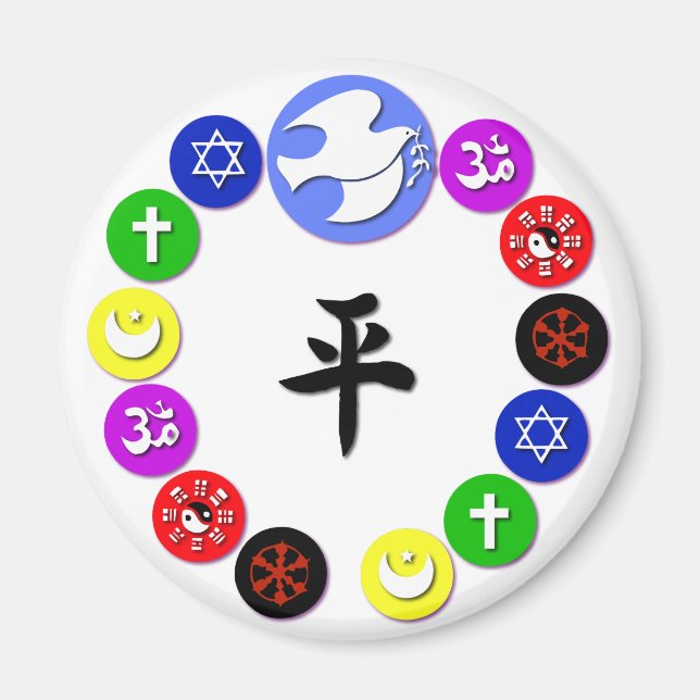 Weltreligionen Magnet (Vorne)