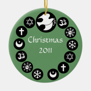 Weltreligions-Feiertags-Verzierung Keramik Ornament