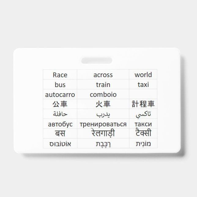 Weltrennen Ausweis (Vorderseite)