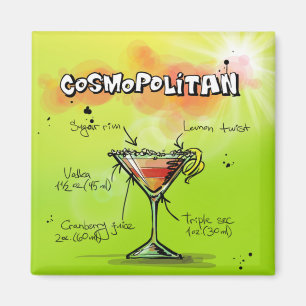 Weltrezept - Cocktail-Geschenk Magnet