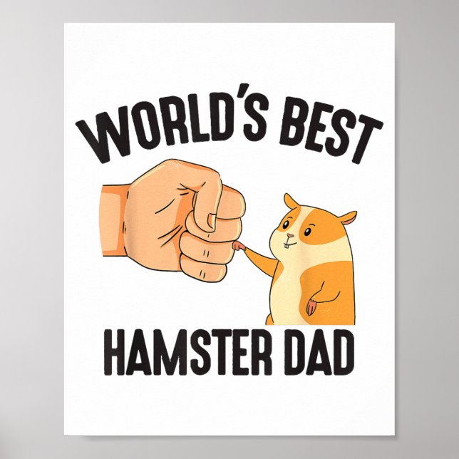 Welts Hamster-Vater-Kostüm für Tierliebhaber Hamst Poster (Vorne)