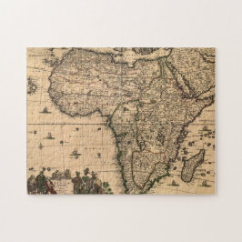 Welts-Karte 1688 des Puzzle-Spiels Afrikas Puzzle