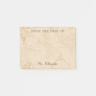 Welts-Karte addieren Namens4x3 Post-it Klebezettel