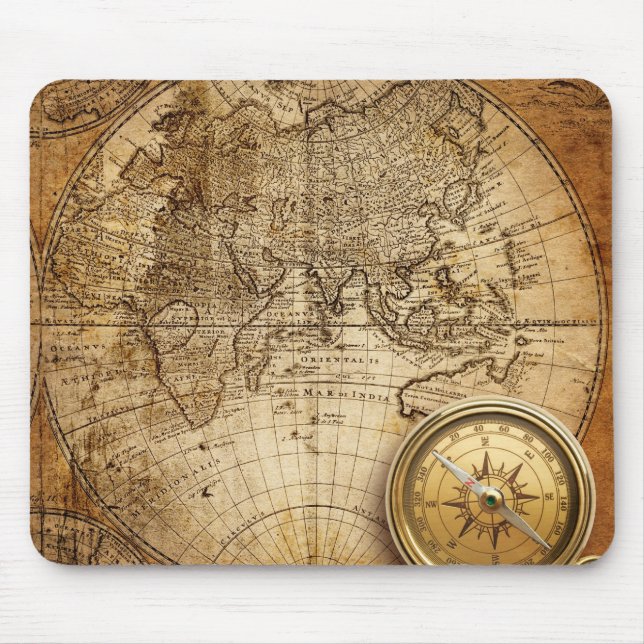 Welts-Karte Mousepad (Vorne)