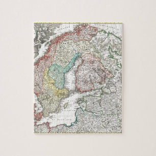 Welts-Karte von Nordeuropa Puzzle