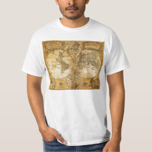 Welts-Karten-T-Shirt des 17. Jahrhunderts T-Shirt