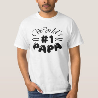 Welt's No. 1 Papa Typografy Vatertag T-Shirt