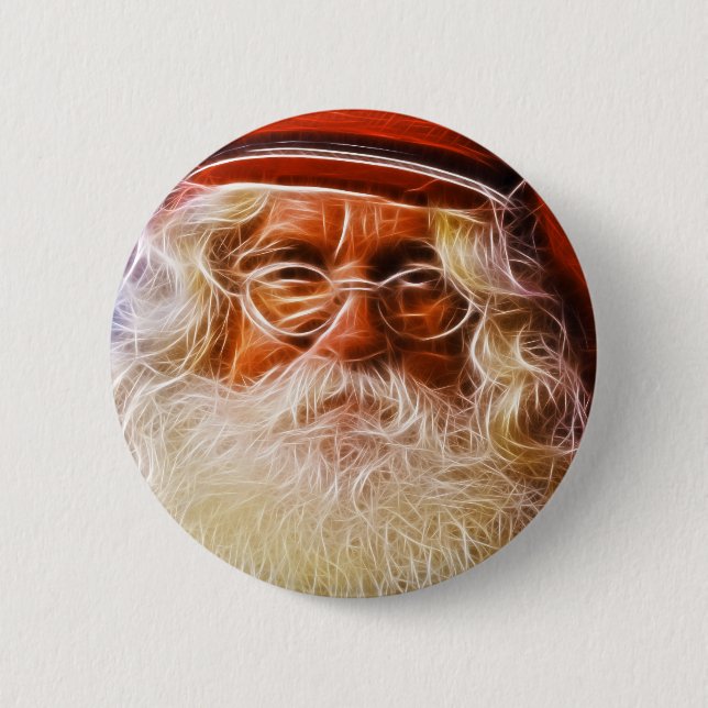 Welts-Vater-Weihnachtsweihnachtsmann-Porträt Button (Vorderseite)
