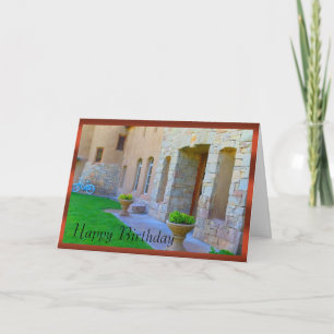 Welts-Weinkellerei-u. Fahrrad-Geburtstag Karte