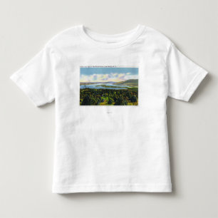 Weltspitze-Bauernhof-Ansicht des Sees Kleinkind T-shirt