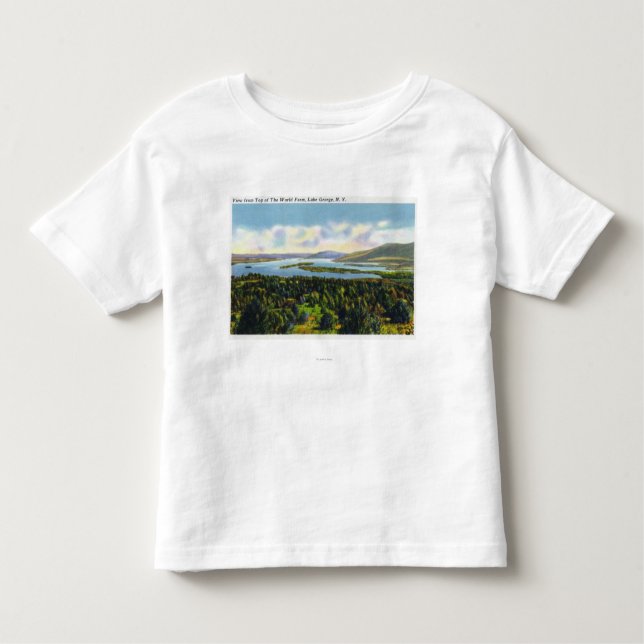 Weltspitze-Bauernhof-Ansicht des Sees Kleinkind T-shirt (Vorderseite)