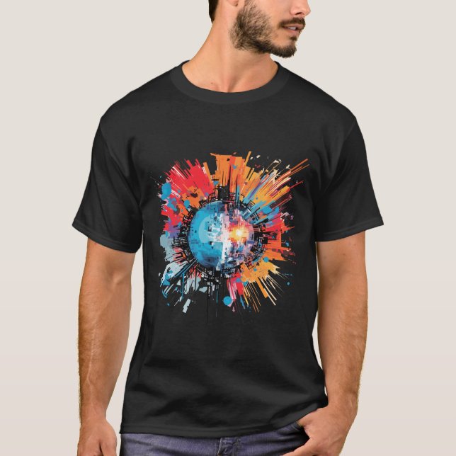 Weltstadtzirkel Optimistischer Spaß Abstrakt T-Shirt (Vorderseite)