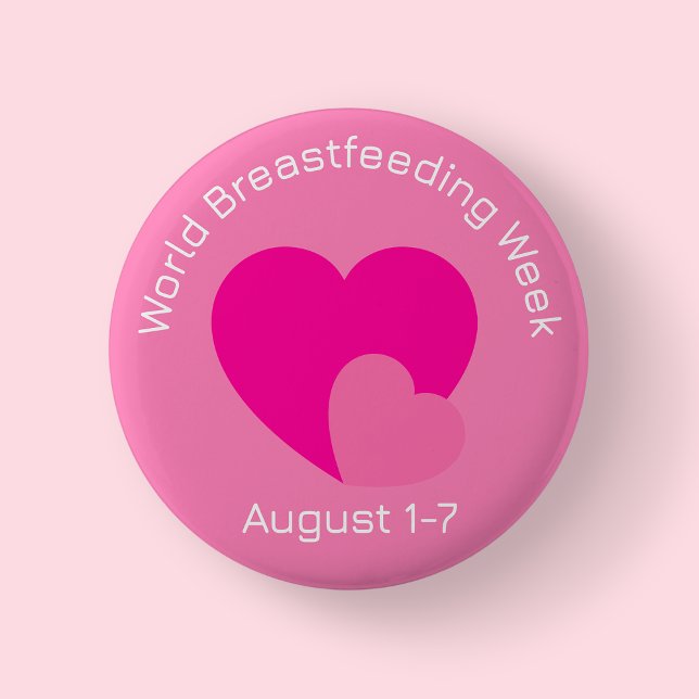 Weltstillwoche Button Pink (World Breasrfeeding Week)