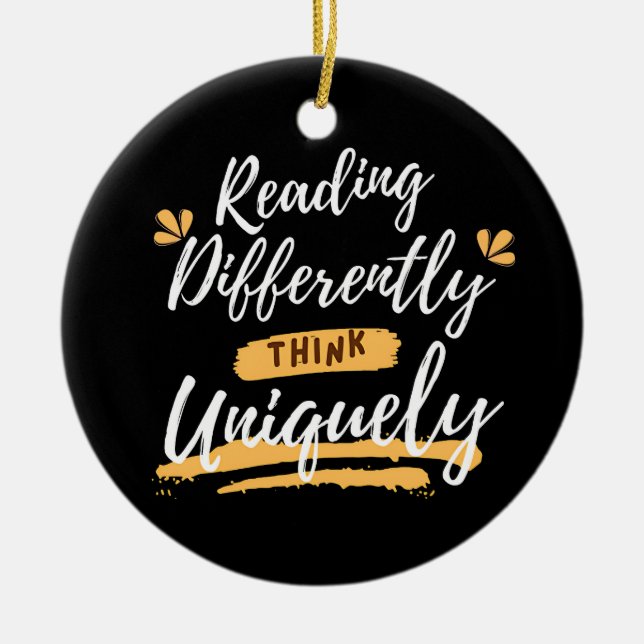 Weltsyslexie Keramik Ornament (Vorne)