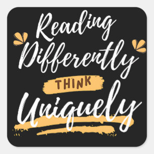 Weltsyslexie Quadratischer Aufkleber