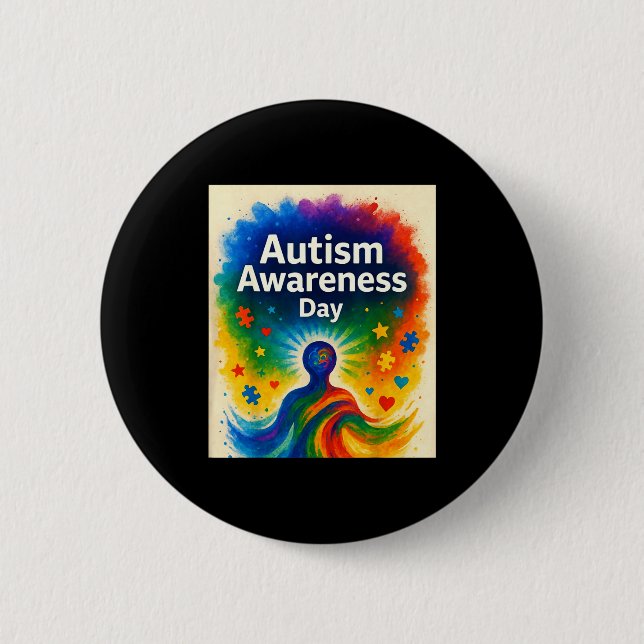 Welttag der Autismusaufklärung 2. April  Button (Vorderseite)