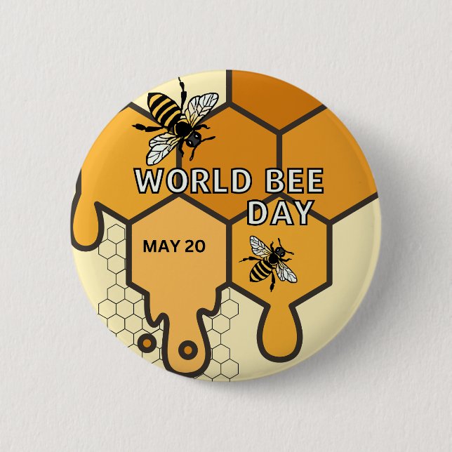 Welttag der Biene Button (Vorderseite)