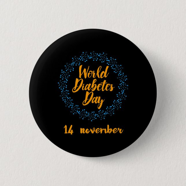 Welttag der Diabetes  Button (Vorderseite)
