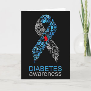 Welttag der Diabetes Diabetes-Bewusstseins-Schleif Karte