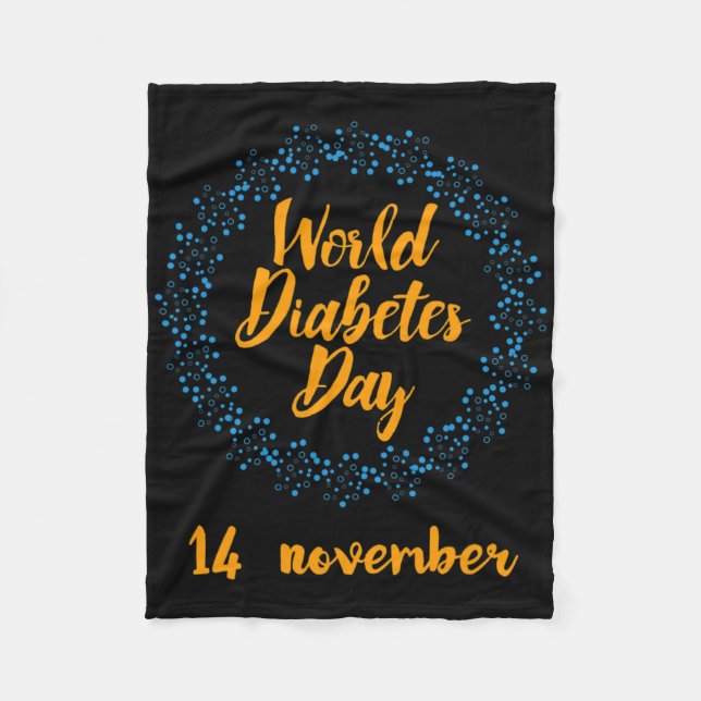 Welttag der Diabetes  Fleecedecke (Vorderseite)