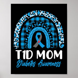 Welttag der Diabetesaufklärung T1d Diabetes Typ 1 Poster
