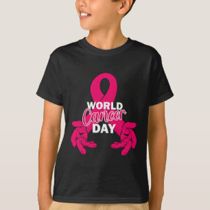 Welttag der Krebskranken Krieger Veteran Awareness T-Shirt