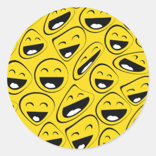 Welttag der Lachen Runder Aufkleber