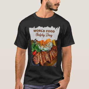 Welttag der Lebensmittelsicherheit 7. Juni Sichere T-Shirt