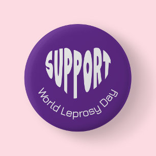 Welttag der Lepra am Purpurroten Tag Button