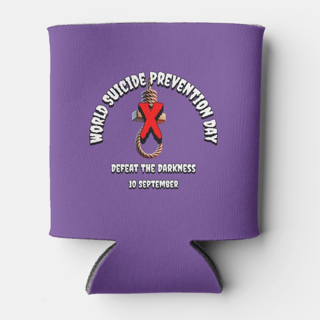 Welttag der Suizidprävention. Besiege die Finstern Dosenkühler (Vorderseite)