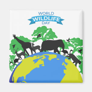 Welttag der Wildtiere Magnet