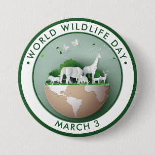 Welttag der Wildtiere, Paperschnitt Button
