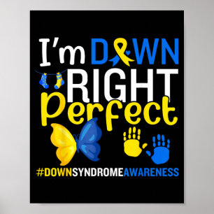 Welttag des Down-Syndroms 21. März Down Right Poster
