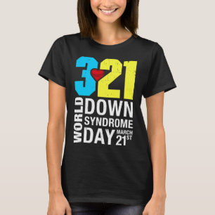 Welttag des Down-Syndroms 21. März Für Männer Frau T-Shirt