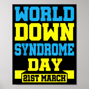 Welttag des Down-Syndroms 21. März Poster