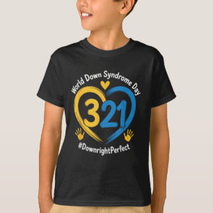 Welttag des Down-Syndroms 321 Bewusstseinsunterstü T-Shirt