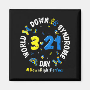 Welttag des Down-Syndroms 3 21 Bewusstseinsregenbo Magnet