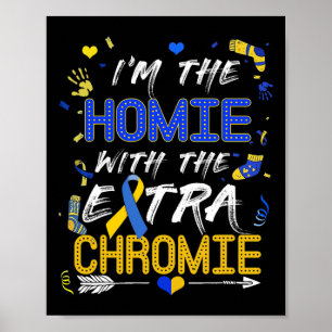 Welttag des Down-Syndroms Kumpel mit einem extra C Poster