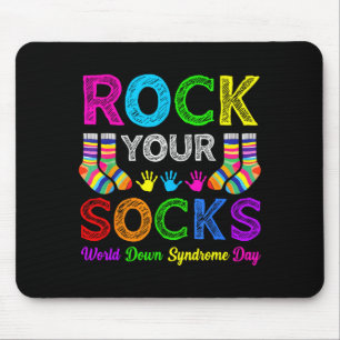 Welttag des Down-Syndroms Rock-Socken Bewusstsein Mousepad