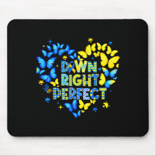 Welttag des Down-Syndroms Schmetterling nach recht Mousepad