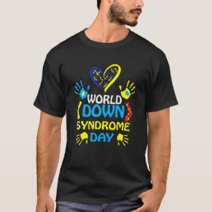 Welttag des Down-Syndroms Unterstützung und Bewuss T-Shirt