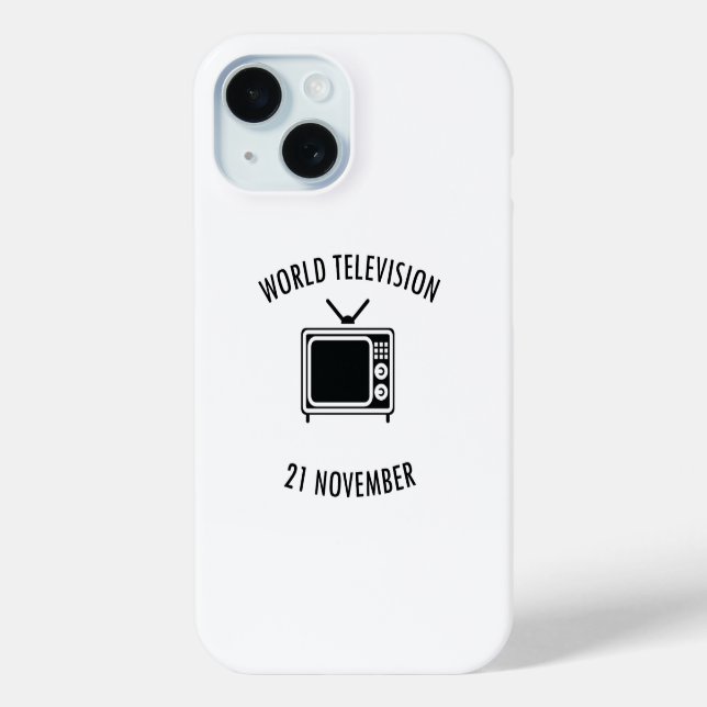 Welttag des Fernsehens Case-Mate iPhone Hülle (Rückseite)